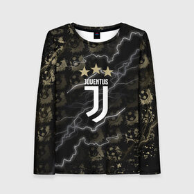 Женский лонгслив 3D с принтом JUVENTUS. в городе Новоалтайск, 100% полиэстер | длинные рукава, круглый вырез горловины, полуприлегающий силуэт | cr7 | juve | juventus | ronaldo | роналдо | ювентус