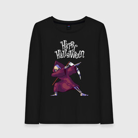 Женский лонгслив хлопок с принтом HALLOWEEN в городе Новоалтайск, 100% хлопок |  | halloween | праздник хэллоуин | страшный | тыква. | ужас | хэллоуин | хэллоуин 2020
