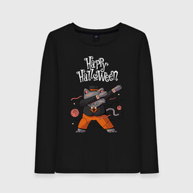 Женский лонгслив хлопок с принтом HALLOWEEN в городе Новоалтайск, 100% хлопок |  | halloween | праздник хэллоуин | страшный | тыква. | ужас | хэллоуин | хэллоуин 2020