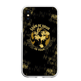 Чехол для iPhone XS Max матовый с принтом Bendy And The Ink Machine в городе Новоалтайск, Силикон | Область печати: задняя сторона чехла, без боковых панелей | bendy | bendy and the ink machine | бенди | бени | бенни | бэнди | детская | детям | игра | капли | компьютерная игра | краска | машина | подтеки | ужастик | чернила | чернильная