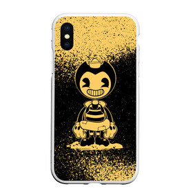 Чехол для iPhone XS Max матовый с принтом Bendy And The Ink Machine в городе Новоалтайск, Силикон | Область печати: задняя сторона чехла, без боковых панелей | bendy | bendy and the ink machine | бенди | бени | бенни | бэнди | детская | детям | игра | капли | компьютерная игра | краска | машина | подтеки | ужастик | чернила | чернильная