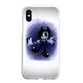 Чехол для iPhone XS Max матовый с принтом Bendy And The Ink Machine в городе Новоалтайск, Силикон | Область печати: задняя сторона чехла, без боковых панелей | bendy | bendy and the ink machine | бенди | бени | бенни | бэнди | детская | детям | игра | капли | компьютерная игра | краска | машина | подтеки | ужастик | чернила | чернильная