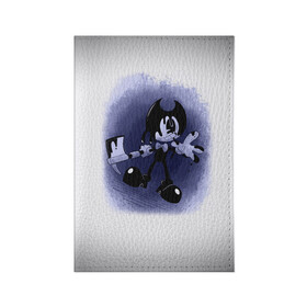 Обложка для паспорта матовая кожа с принтом Bendy And The Ink Machine в городе Новоалтайск, натуральная матовая кожа | размер 19,3 х 13,7 см; прозрачные пластиковые крепления | Тематика изображения на принте: bendy | bendy and the ink machine | бенди | бени | бенни | бэнди | детская | детям | игра | капли | компьютерная игра | краска | машина | подтеки | ужастик | чернила | чернильная