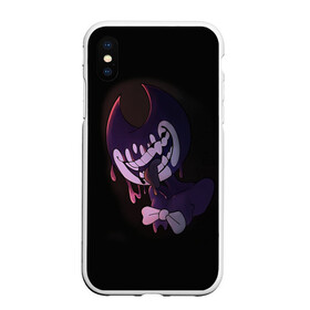 Чехол для iPhone XS Max матовый с принтом Bendy And The Ink Machine в городе Новоалтайск, Силикон | Область печати: задняя сторона чехла, без боковых панелей | bendy | bendy and the ink machine | бенди | бени | бенни | бэнди | детская | детям | игра | капли | компьютерная игра | краска | машина | подтеки | ужастик | чернила | чернильная