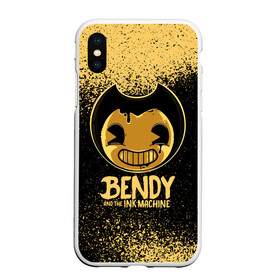 Чехол для iPhone XS Max матовый с принтом Bendy And The Ink Machine в городе Новоалтайск, Силикон | Область печати: задняя сторона чехла, без боковых панелей | bendy | bendy and the ink machine | бенди | бени | бенни | бэнди | детская | детям | игра | капли | компьютерная игра | краска | машина | подтеки | ужастик | чернила | чернильная