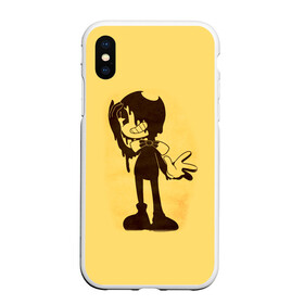 Чехол для iPhone XS Max матовый с принтом Bendy And The Ink Machine в городе Новоалтайск, Силикон | Область печати: задняя сторона чехла, без боковых панелей | bendy | bendy and the ink machine | бенди | бени | бенни | бэнди | детская | детям | игра | капли | компьютерная игра | краска | машина | подтеки | ужастик | чернила | чернильная