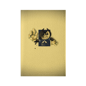 Обложка для паспорта матовая кожа с принтом Bendy And The Ink Machine в городе Новоалтайск, натуральная матовая кожа | размер 19,3 х 13,7 см; прозрачные пластиковые крепления | Тематика изображения на принте: bendy | bendy and the ink machine | бенди | бени | бенни | бэнди | детская | детям | игра | капли | компьютерная игра | краска | машина | подтеки | ужастик | чернила | чернильная