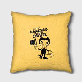 Подушка 3D с принтом Bendy And The Ink Machine в городе Новоалтайск, наволочка – 100% полиэстер, наполнитель – холлофайбер (легкий наполнитель, не вызывает аллергию). | состоит из подушки и наволочки. Наволочка на молнии, легко снимается для стирки | bendy | bendy and the ink machine | бенди | бени | бенни | бэнди | детская | детям | игра | капли | компьютерная игра | краска | машина | подтеки | ужастик | чернила | чернильная