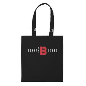 Сумка 3D повседневная с принтом Jon Bones Jones в городе Новоалтайск, 100% полиэстер | Плотность: 200 г/м2; Размер: 34×35 см; Высота лямок: 30 см | bones | jon | jones | mma | ufc | боец | джон | джонс | единоборства | кости | кость | мма | смешанные | юфс