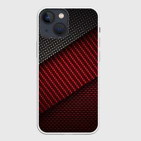 Чехол для iPhone 13 mini с принтом CARBON STYLE в городе Новоалтайск,  |  | carbon | абстракция | иллюстрация | карбон | красный | линии | металл | полосы | популярные | современный | стиль | текстура | технология | узор | фон