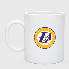 Кружка с принтом LA Lakers в городе Новоалтайск, керамика | объем — 330 мл, диаметр — 80 мм. Принт наносится на бока кружки, можно сделать два разных изображения | 23 | anthony davis | basketball | bryant | game | james | kobe | lebron | los angeles | nba | sport | баскетбол | брайант | бровь | джеймс | калифорния | коби | король | леброн | лейкерс | лос анджелес | нба | спорт | тренер | чемпио