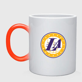 Кружка хамелеон с принтом LA Lakers в городе Новоалтайск, керамика | меняет цвет при нагревании, емкость 330 мл | Тематика изображения на принте: 23 | anthony davis | basketball | bryant | game | james | kobe | lebron | los angeles | nba | sport | баскетбол | брайант | бровь | джеймс | калифорния | коби | король | леброн | лейкерс | лос анджелес | нба | спорт | тренер | чемпио