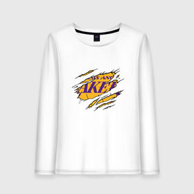 Женский лонгслив хлопок с принтом Los Angeles Lakers в городе Новоалтайск, 100% хлопок |  | 23 | anthony davis | basketball | bryant | game | james | kobe | lebron | los angeles | nba | sport | баскетбол | брайант | бровь | джеймс | калифорния | коби | король | леброн | лейкерс | лос анджелес | нба | спорт | тренер | чемпио