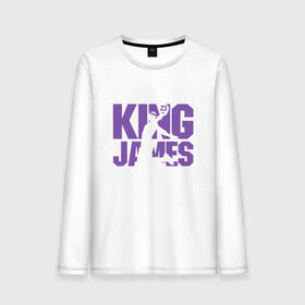 Мужской лонгслив хлопок с принтом King James в городе Новоалтайск, 100% хлопок |  | 23 | anthony davis | basketball | bryant | game | james | kobe | lebron | los angeles | nba | sport | баскетбол | брайант | бровь | джеймс | калифорния | коби | король | леброн | лейкерс | лос анджелес | нба | спорт | тренер | чемпио