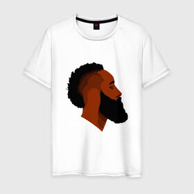 Мужская футболка хлопок с принтом James Harden в городе Новоалтайск, 100% хлопок | прямой крой, круглый вырез горловины, длина до линии бедер, слегка спущенное плечо. | basketball | game | harden | houston | james | nba | rockets | sport | баскетбол | борода | джеймс | нба | рокетс | спорт | тренер | харден | хьюстон | чемпион