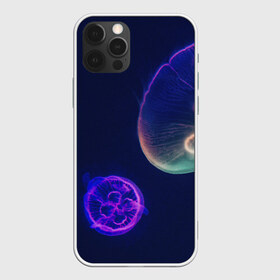 Чехол для iPhone 12 Pro Max с принтом Фантастическая медуза в городе Новоалтайск, Силикон |  | медуза | медуза в море | морская медуза | плавающая медуза | светящаяся медуза