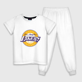 Детская пижама хлопок с принтом Los Angeles Lakers в городе Новоалтайск, 100% хлопок |  брюки и футболка прямого кроя, без карманов, на брюках мягкая резинка на поясе и по низу штанин
 | 23 | anthony davis | basketball | bryant | game | james | kobe | lebron | los angeles | nba | sport | баскетбол | брайант | бровь | джеймс | калифорния | коби | король | леброн | лейкерс | лос анджелес | нба | спорт | тренер | чемпио
