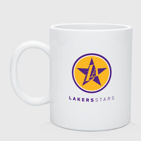 Кружка с принтом Lakers Stars в городе Новоалтайск, керамика | объем — 330 мл, диаметр — 80 мм. Принт наносится на бока кружки, можно сделать два разных изображения | 23 | anthony davis | basketball | bryant | game | james | kobe | lebron | los angeles | nba | sport | баскетбол | брайант | бровь | джеймс | калифорния | коби | король | леброн | лейкерс | лос анджелес | нба | спорт | тренер | чемпио