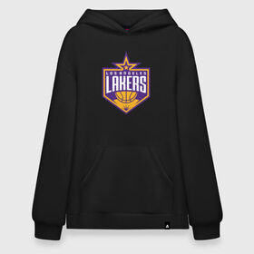 Худи SuperOversize хлопок с принтом Los Angeles Lakers в городе Новоалтайск, 70% хлопок, 30% полиэстер, мягкий начес внутри | карман-кенгуру, эластичная резинка на манжетах и по нижней кромке, двухслойный капюшон
 | 23 | anthony davis | basketball | bryant | game | james | kobe | lebron | los angeles | nba | sport | баскетбол | брайант | бровь | джеймс | калифорния | коби | король | леброн | лейкерс | лос анджелес | нба | спорт | тренер | чемпио