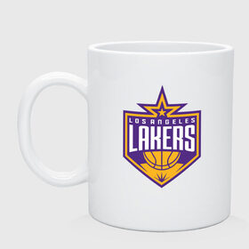Кружка с принтом Los Angeles Lakers в городе Новоалтайск, керамика | объем — 330 мл, диаметр — 80 мм. Принт наносится на бока кружки, можно сделать два разных изображения | 23 | anthony davis | basketball | bryant | game | james | kobe | lebron | los angeles | nba | sport | баскетбол | брайант | бровь | джеймс | калифорния | коби | король | леброн | лейкерс | лос анджелес | нба | спорт | тренер | чемпио
