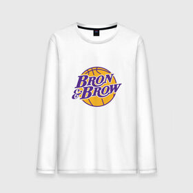 Мужской лонгслив хлопок с принтом Bron & Brow в городе Новоалтайск, 100% хлопок |  | 23 | anthony davis | basketball | bryant | game | james | kobe | lebron | los angeles | nba | sport | баскетбол | брайант | бровь | джеймс | калифорния | коби | король | леброн | лейкерс | лос анджелес | нба | спорт | тренер | чемпио