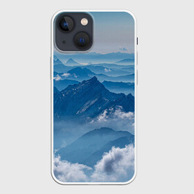Чехол для iPhone 13 mini с принтом Горы в городе Новоалтайск,  |  | гора | гористый | горы | небеса | небо | облака | облако | пейзаж | пейзажи | туча | тучи | холм | холмистый | холмы