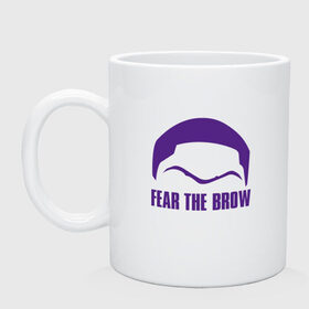 Кружка с принтом Lakers - Fear The Brow в городе Новоалтайск, керамика | объем — 330 мл, диаметр — 80 мм. Принт наносится на бока кружки, можно сделать два разных изображения | 23 | anthony davis | basketball | bryant | game | james | kobe | lebron | los angeles | nba | sport | баскетбол | брайант | бровь | джеймс | калифорния | коби | король | леброн | лейкерс | лос анджелес | нба | спорт | тренер | чемпио