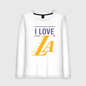 Женский лонгслив хлопок с принтом I Love Lakers в городе Новоалтайск, 100% хлопок |  | 23 | anthony davis | basketball | bryant | game | james | kobe | lebron | los angeles | nba | sport | баскетбол | брайант | бровь | джеймс | калифорния | коби | король | леброн | лейкерс | лос анджелес | нба | спорт | тренер | чемпио