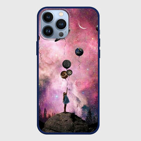 Чехол для iPhone 13 Pro Max с принтом Девочка и космос в городе Новоалтайск,  |  | абстракция | в космосе | вечер | вселенная | галактика | девичник | девочка | девушка | доча | дочка | енот | жена | закат | земля | космос | кот | котик | кофе | красота | лес | лиса | любовь | малышка | мем