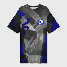 Платье-футболка 3D с принтом Chelsea | Челси в городе Новоалтайск,  |  | chelsea | fc | football | football club | kante | werner | вернер | гилмор | гостевая | гостей | жиру | зиеш | канте | кепа | ле | лига европы | лига чемпионов | лч | пултшич | рпл | спортивная | фк | форма | футбол