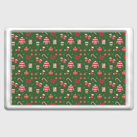 Магнит 45*70 с принтом Новогодний орнамент в городе Новоалтайск, Пластик | Размер: 78*52 мм; Размер печати: 70*45 | 