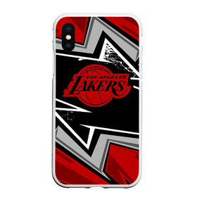Чехол для iPhone XS Max матовый с принтом LA LAKERS RED в городе Новоалтайск, Силикон | Область печати: задняя сторона чехла, без боковых панелей | Тематика изображения на принте: bryant | james | jordan | kobe | la lakers | lakers | lebron | nba | баскетбол | брайант | брайнт | джеймс | джордан | коби | леброн | лейкерс | лэйкерс | мамба | нба | черная