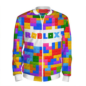 Мужской бомбер 3D с принтом ROBLOX LEGO в городе Новоалтайск, 100% полиэстер | застегивается на молнию, по бокам два кармана без застежек, по низу бомбера и на воротнике - эластичная резинка | piggy | roblox | roblox games | roblox piggy | игра роблокс | пигги. | роблокс | роблокс пигги | робукс