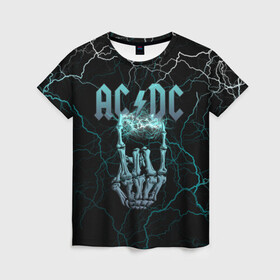 Женская футболка 3D с принтом AC/DC в городе Новоалтайск, 100% полиэфир ( синтетическое хлопкоподобное полотно) | прямой крой, круглый вырез горловины, длина до линии бедер | ac dc | ac dc лого | hell bell | hells bells | hich voltage | hich voltage ac dc | high voltage | jingle hells bells | rock | альбом backtracks | ас дс | логотип ac dc | рок | эйси диси