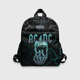 Детский рюкзак 3D с принтом AC/DC в городе Новоалтайск, 100% полиэстер | лямки с регулируемой длиной, сверху петелька, чтобы рюкзак можно было повесить на вешалку. Основное отделение закрывается на молнию, как и внешний карман. Внутри дополнительный карман. По бокам два дополнительных кармашка | ac dc | ac dc лого | hell bell | hells bells | hich voltage | hich voltage ac dc | high voltage | jingle hells bells | rock | альбом backtracks | ас дс | логотип ac dc | рок | эйси диси