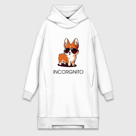 Платье-худи хлопок с принтом ИНКОРГНИТО в городе Новоалтайск,  |  | corgi | инкогнито | корги | кошка | очки | пушистый | собака | собачка | собачки