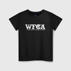 Детская футболка хлопок с принтом WFCA | AKHMAT (Z) в городе Новоалтайск, 100% хлопок | круглый вырез горловины, полуприлегающий силуэт, длина до линии бедер | aca | ahmat | akhmat | championship akhmat | chechen | fight | fight club | iamfighter | mma | wfca | ахмат | ахмат сила | бои без правил | грозный | чечня