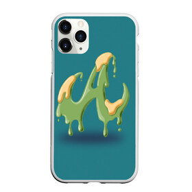 Чехол для iPhone 11 Pro Max матовый с принтом Буква А капающая краска в городе Новоалтайск, Силикон |  | character | letter | lettering | алфавит | бирюзовый | блики | буква | буква а | желтый | заглавная | зеленый | инициалы | каллиграфия | капающая краска | капли | краска | леттеринг | монограмма | надпись. | потеки