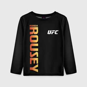 Детский лонгслив 3D с принтом Ronda Rousey в городе Новоалтайск, 100% полиэстер | длинные рукава, круглый вырез горловины, полуприлегающий силуэт
 | akhmat | fight | fighter | fighting | ronda | ronda rousey | rousey | rowdy | ufc | ufs | ultimate fighting championship | wwe | ахмат | бои | бои без правил | борьба | дзюдо | м 1 | раузи | ронда | ронда роузи | роузи | смешанные еди