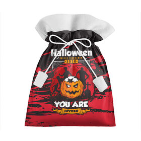 Подарочный 3D мешок с принтом Happy Halloween в городе Новоалтайск, 100% полиэстер | Размер: 29*39 см | 
