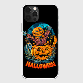 Чехол для iPhone 12 Pro Max с принтом Happy Halloween в городе Новоалтайск, Силикон |  | diy | ghost | halloween | horror | makeup | scary | skull clown | trick or treat | вампир | ведьма | кошка | луна | магия | ночь | тыква | хэллоуин