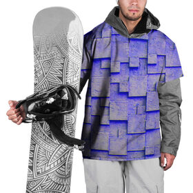 Накидка на куртку 3D с принтом UlliCom в городе Новоалтайск, 100% полиэстер |  | abstraction | blue | mesh | mosaic | panels | surface | texture | абстракция | мозайка | панели | поверхность | сетка | синий | текстура