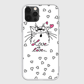 Чехол для iPhone 12 Pro Max с принтом Любовь - Кот в городе Новоалтайск, Силикон |  | cat | love | котики | коты | кошки | любовь | сердце