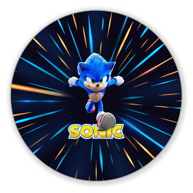 Коврик для мышки круглый с принтом SONIC. в городе Новоалтайск, резина и полиэстер | круглая форма, изображение наносится на всю лицевую часть | game | sega | sonic | sonic the hedgehog | видеоигра | доктор эггман | звуковой | игра | со скоростью звука | соник | соник в кино