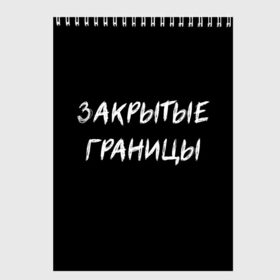 Скетчбук с принтом Закрытые границы в городе Новоалтайск, 100% бумага
 | 48 листов, плотность листов — 100 г/м2, плотность картонной обложки — 250 г/м2. Листы скреплены сверху удобной пружинной спиралью | halloween | альтернативный хэллоуин | ковид | коронавирус | самоизоляция | ужасы | хэллоуин