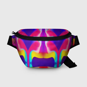 Поясная сумка 3D с принтом COLORS в городе Новоалтайск, 100% полиэстер | плотная ткань, ремень с регулируемой длиной, внутри несколько карманов для мелочей, основное отделение и карман с обратной стороны сумки застегиваются на молнию | 3d | абстракция | брызги | геометрия | градиент | красивое | краски | много цветов | неон | переливание | прикольное | смешанные цвета | флюиды