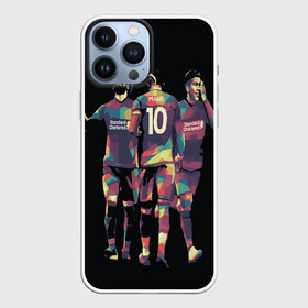 Чехол для iPhone 13 Pro Max с принтом Ливерпульская тройка в городе Новоалтайск,  |  | Тематика изображения на принте: apl | barcelona | efl | enfield | firmino | klopp | liverpool | mane | salah | van dejk | ynwa | you will never walk alone | английская премьер лига | апл | барселона | битлс | ван дейк | клоп | ливерпуль | мане | манчестер сити | салах | фирмино | футбол