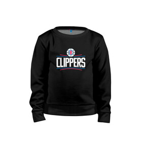 Детский свитшот хлопок с принтом Los Angeles Clippers в городе Новоалтайск, 100% хлопок | круглый вырез горловины, эластичные манжеты, пояс и воротник | Тематика изображения на принте: angeles | clippers | los | nba | анджелес | баскетбол | клипперс | лос | нба