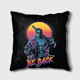 Подушка 3D с принтом I WILL BE BACK | TERMINATOR в городе Новоалтайск, наволочка – 100% полиэстер, наполнитель – холлофайбер (легкий наполнитель, не вызывает аллергию). | состоит из подушки и наволочки. Наволочка на молнии, легко снимается для стирки | arnold  schwarzenegger | retro | skynet | terminator | арнольд шварценеггер | восстание машин | генезис | ретро | сара коннор | старые фильмы | судный день | темные судьбы | терминатор