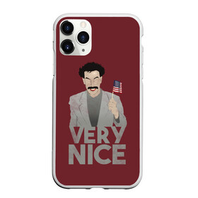 Чехол для iPhone 11 Pro матовый с принтом Борат в городе Новоалтайск, Силикон |  | Тематика изображения на принте: america | borat | kazakhstan | kz | sagdiyev | usa | америка | борат | казахстан | кз | нраица | репортер | сагдиев